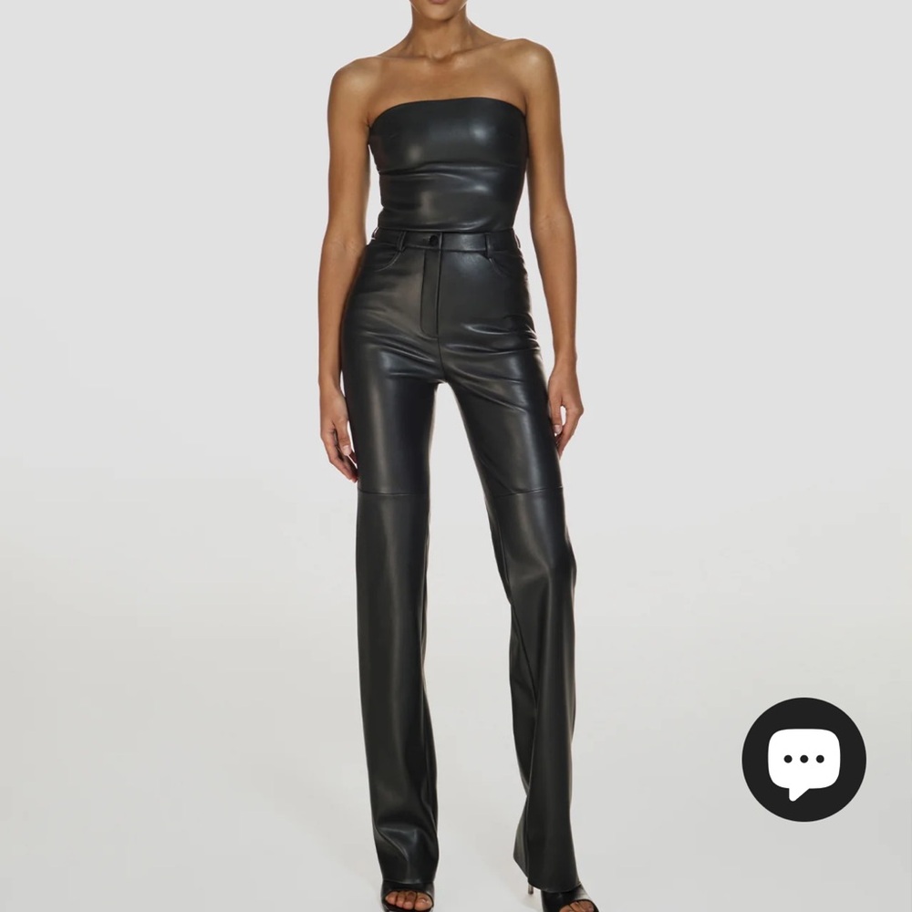 Cult naked black leather pants